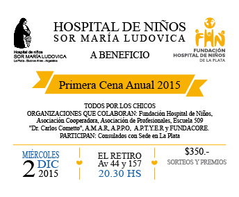 Primera Cena Anual a Beneficio Hospital de Niños de La Plata